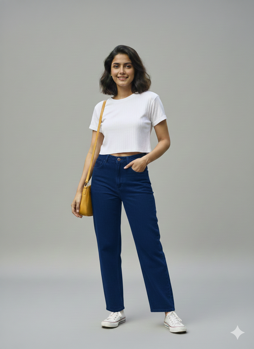 Premium Straight Fit Jeans Combo | Midnight Light & Dark Blue | Pack of 2